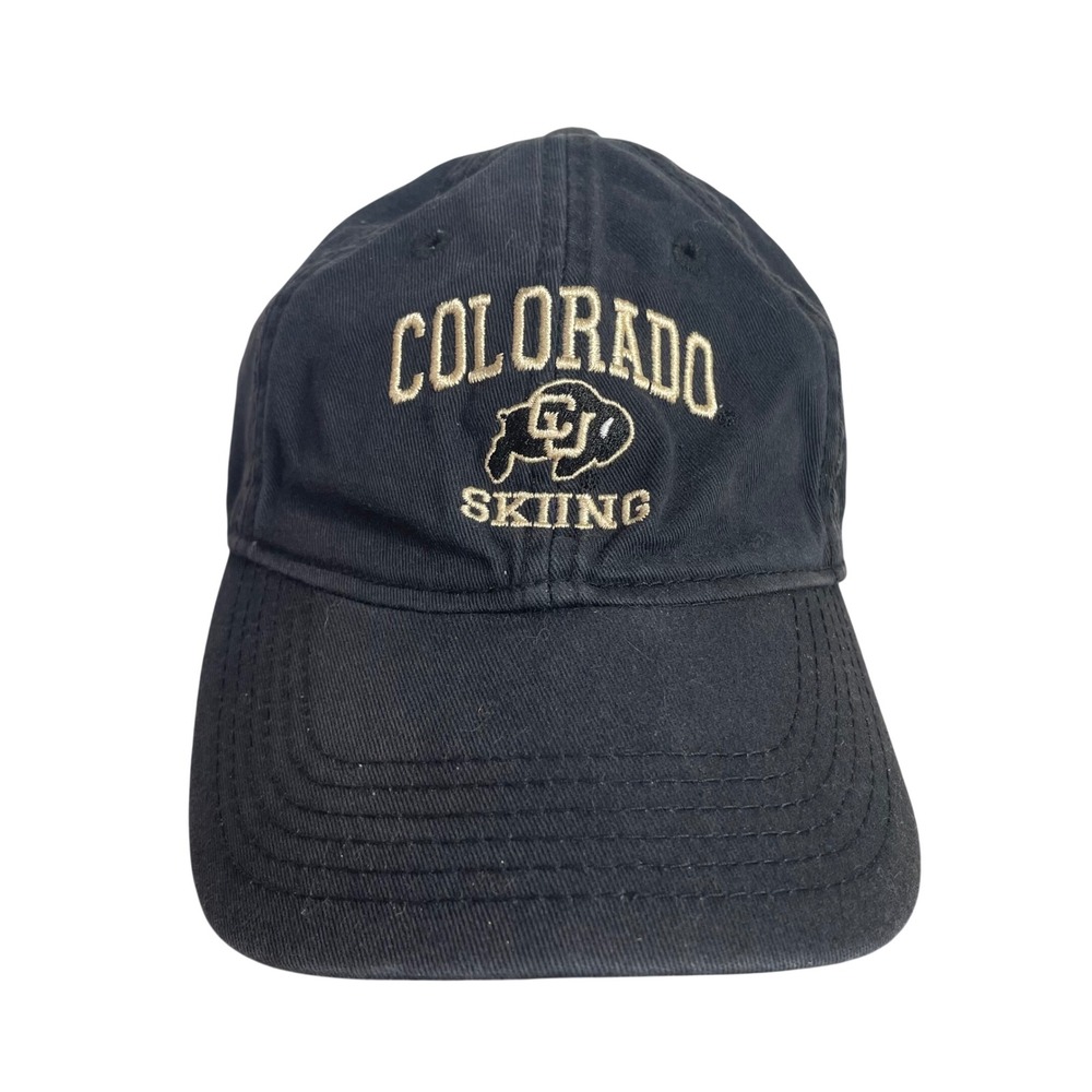 Colorado Buffaloes Hat Legacy Skiing Black Dad Cap NCAA Strapback CU